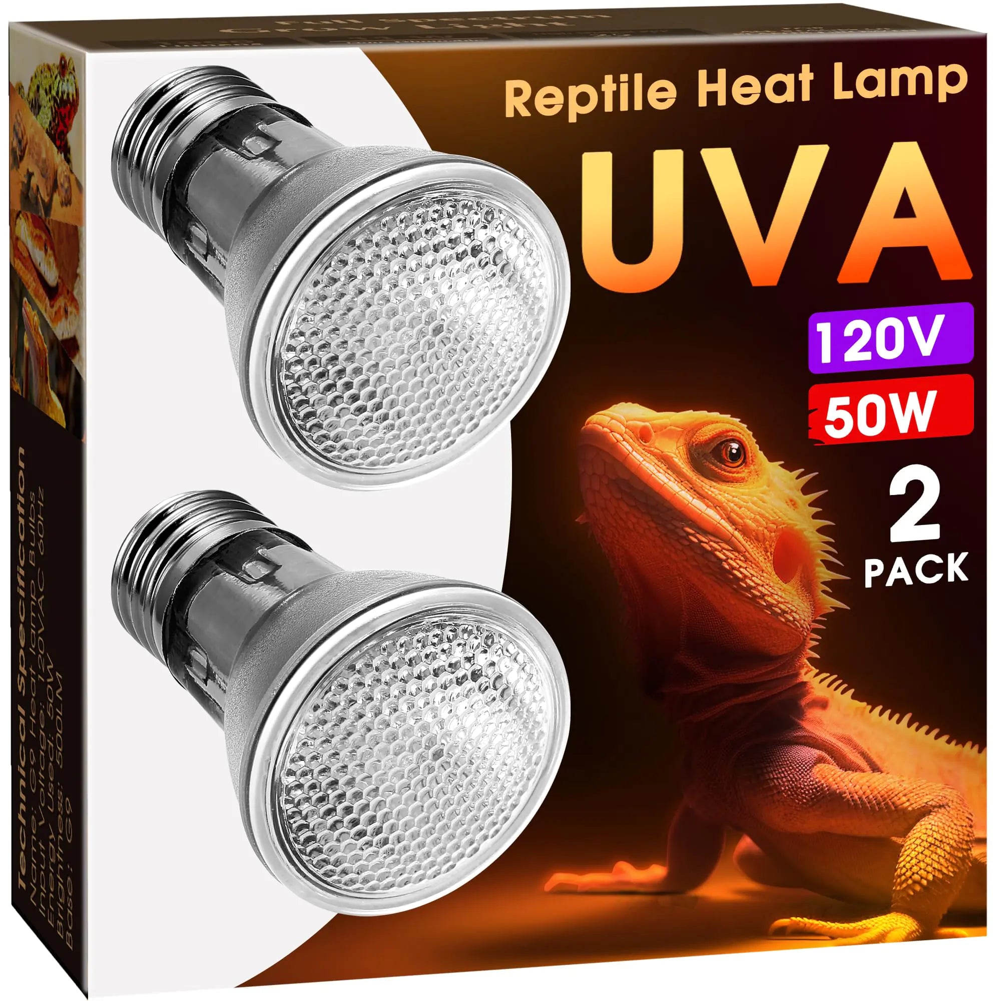 UVA Reptile Light Bulbs Dimmable Heat Lamp Bulbs