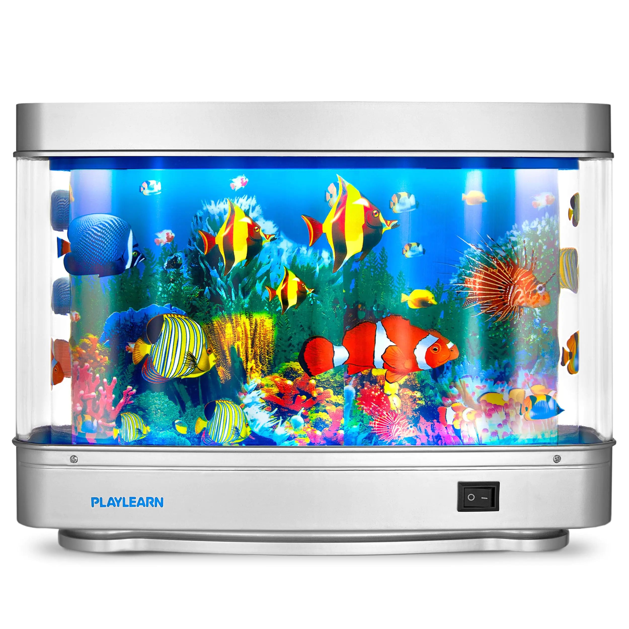 Fake Fish Tank Mini Aquarium - Artificial Fish Tank with Moving Fish - Fake Aquarium Lamp