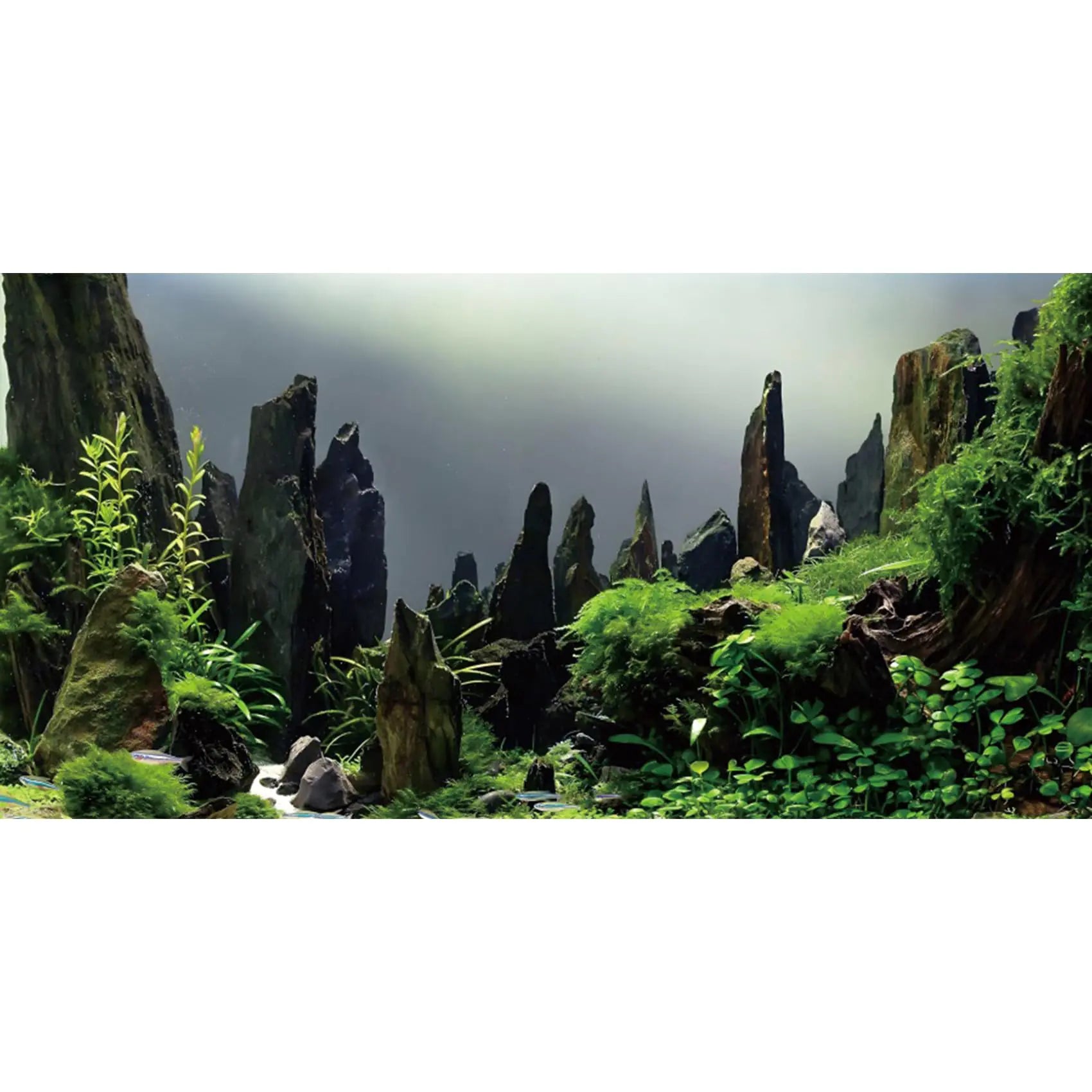 Stone Column Aquarium Background River Bed & Lake Aquarium Aquatic Plant Fish Tank