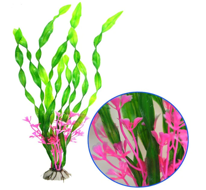 Aquarium Decoration with Simulation Plastic Plants