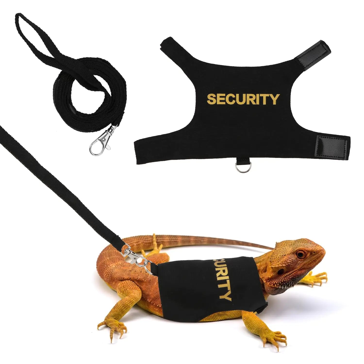 Bearded Dragon Harness and Leash Set Adjustable Escape Proof Training Leash