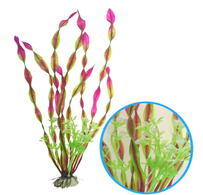 Aquarium Decoration with Simulation Plastic Plants