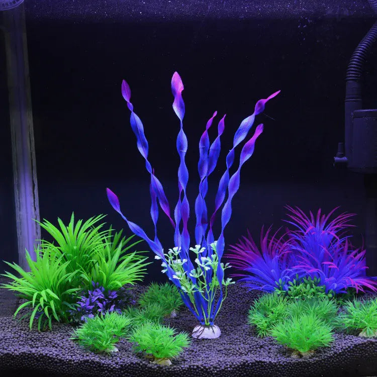 Aquarium Decoration with Simulation Plastic Plants