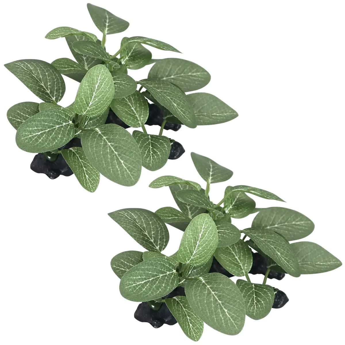 Virekm Betta Fish Tank Accessories New Simulation Driftwood Aquatic Plants Aquarium Decor Green Plant Decoration Fish Tank Landscaping (Branch、2 PCS)