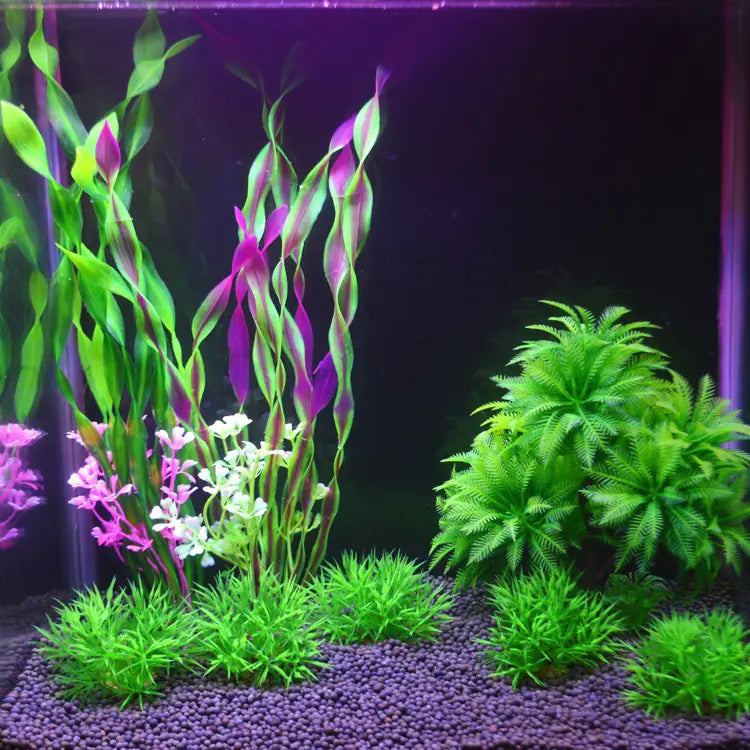 Aquarium Decoration with Simulation Plastic Plants