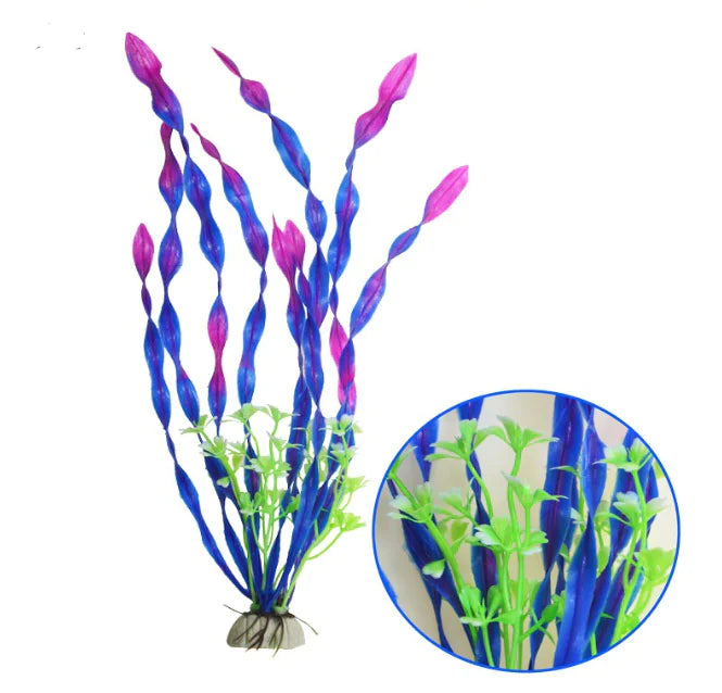 Aquarium Decoration with Simulation Plastic Plants